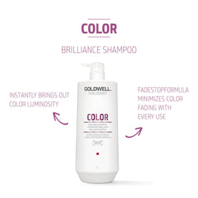 Goldwell 1L bottle next to common items showing size comparison benefit