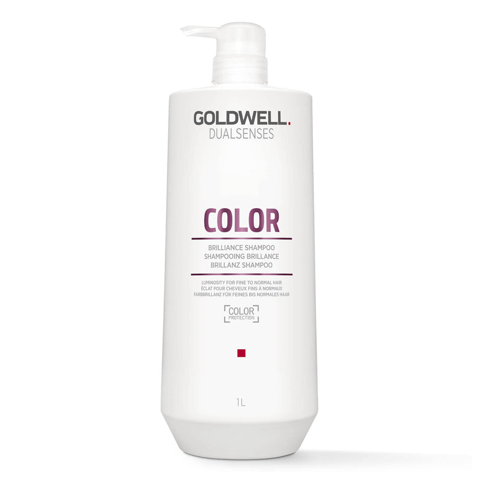 Goldwell bottle front label displaying product name and color benefits