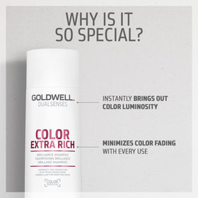 Goldwell bottle held in hand to show size and 10.1 fl oz scale