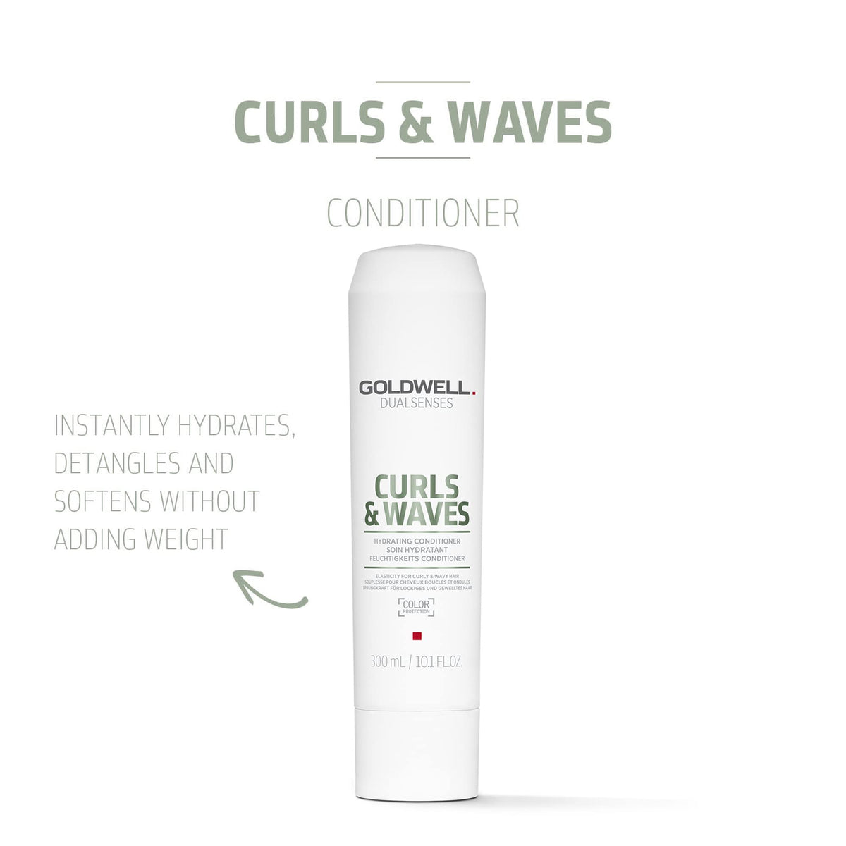 Goldwell pump dispensing conditioner cream illustrating easy application and controlled use