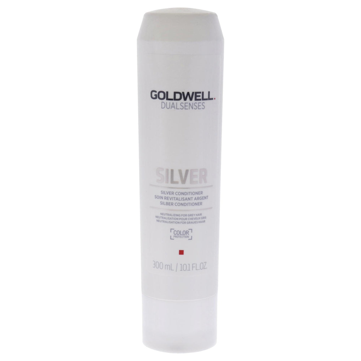Goldwell Dualsenses Silver Conditioner front bottle showing label and benefits