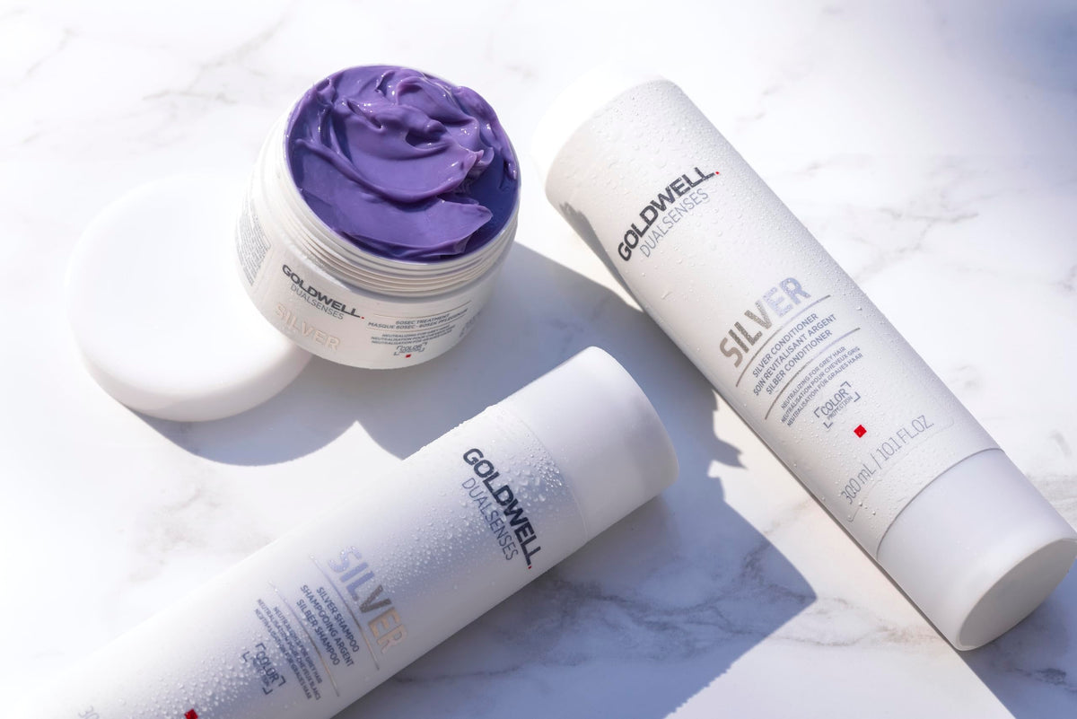 Goldwell product staged in bathroom showing salon-quality at-home care benefit