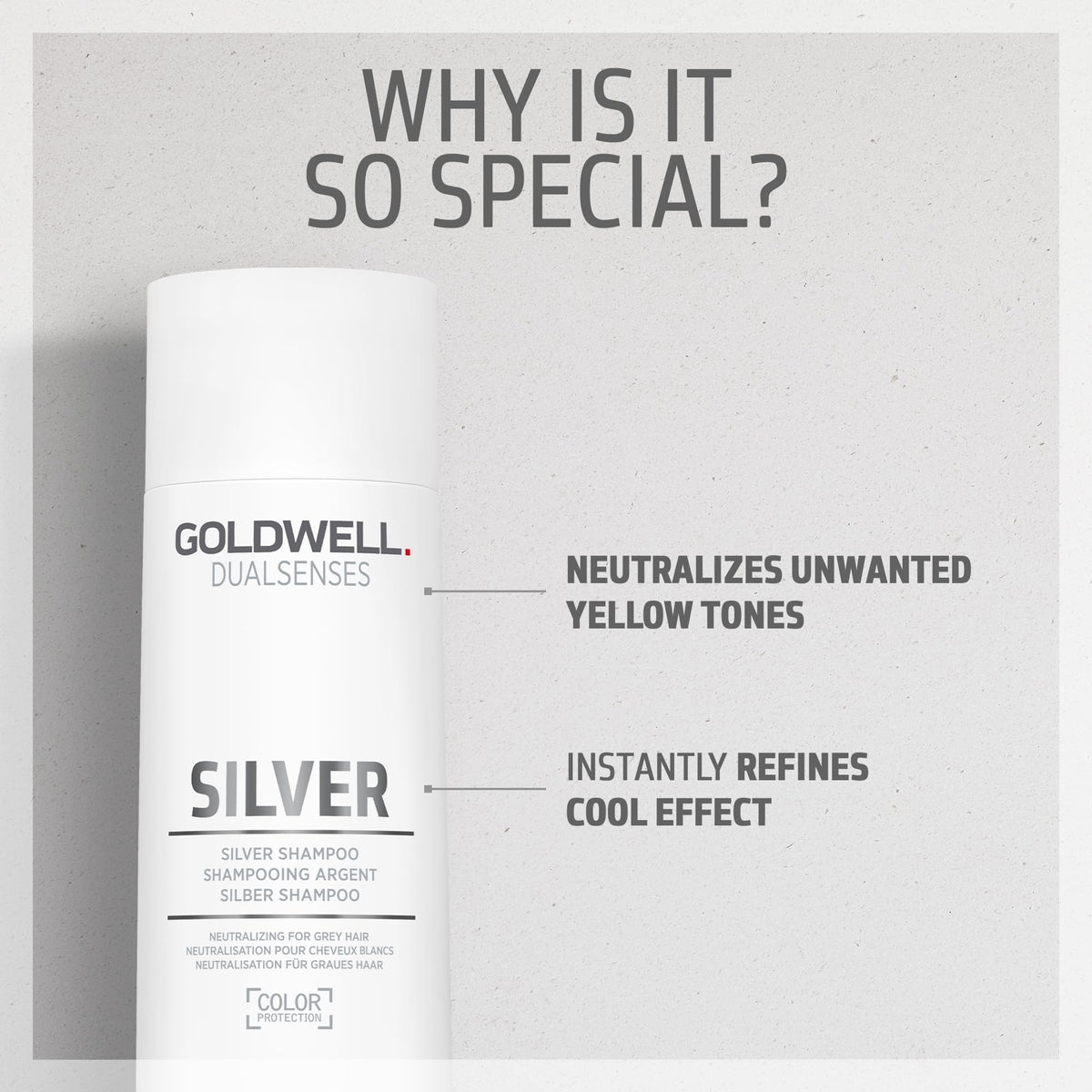 Goldwell 300ml bottle beside a ruler to show true size benefit