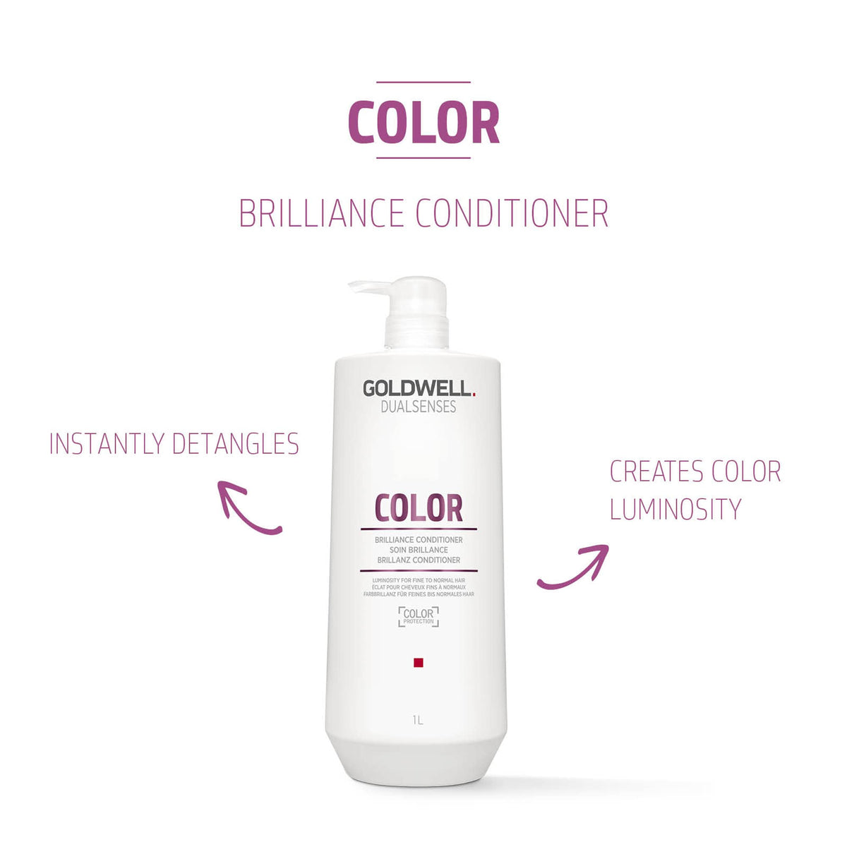 Goldwell conditioner texture close-up showing creamy, lightweight formula