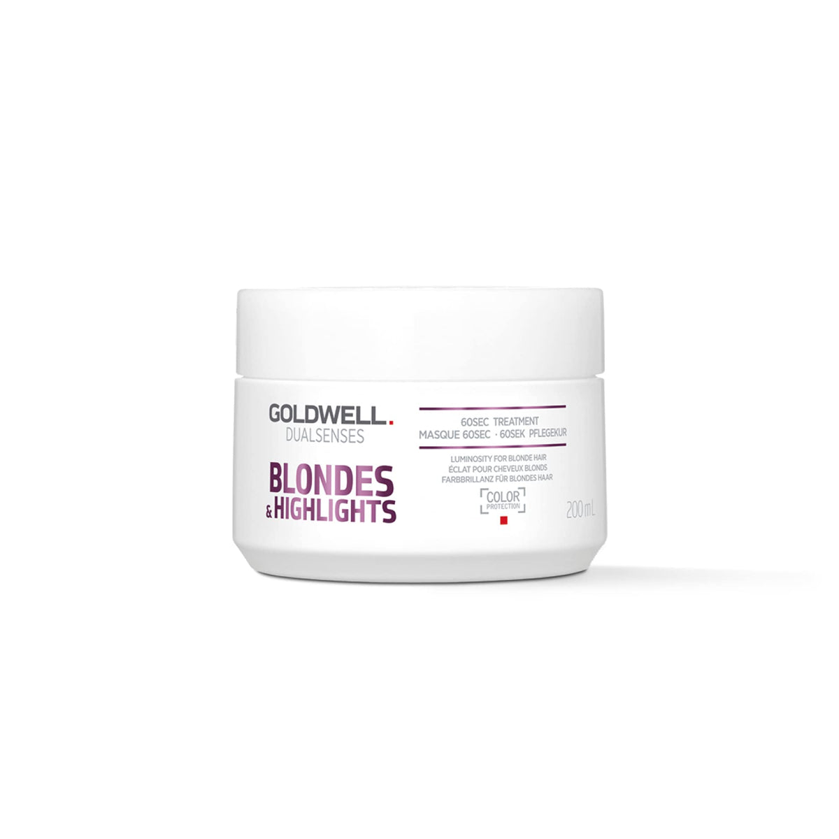 Goldwell front packaging showing 60sec treatment for bright blonde results