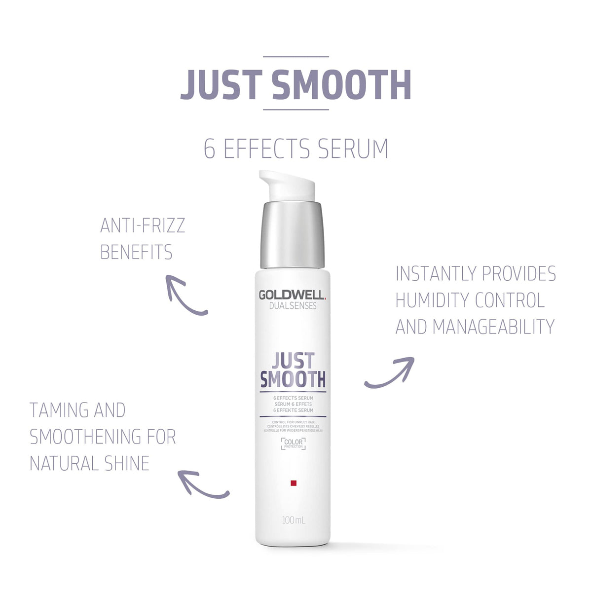 Goldwell Just Smooth dispensing pump demonstrating easy dosing