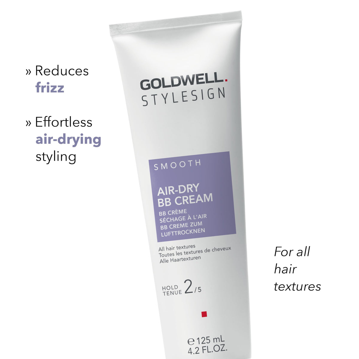 Goldwell label close-up showing marine bamboo and color-safe benefits