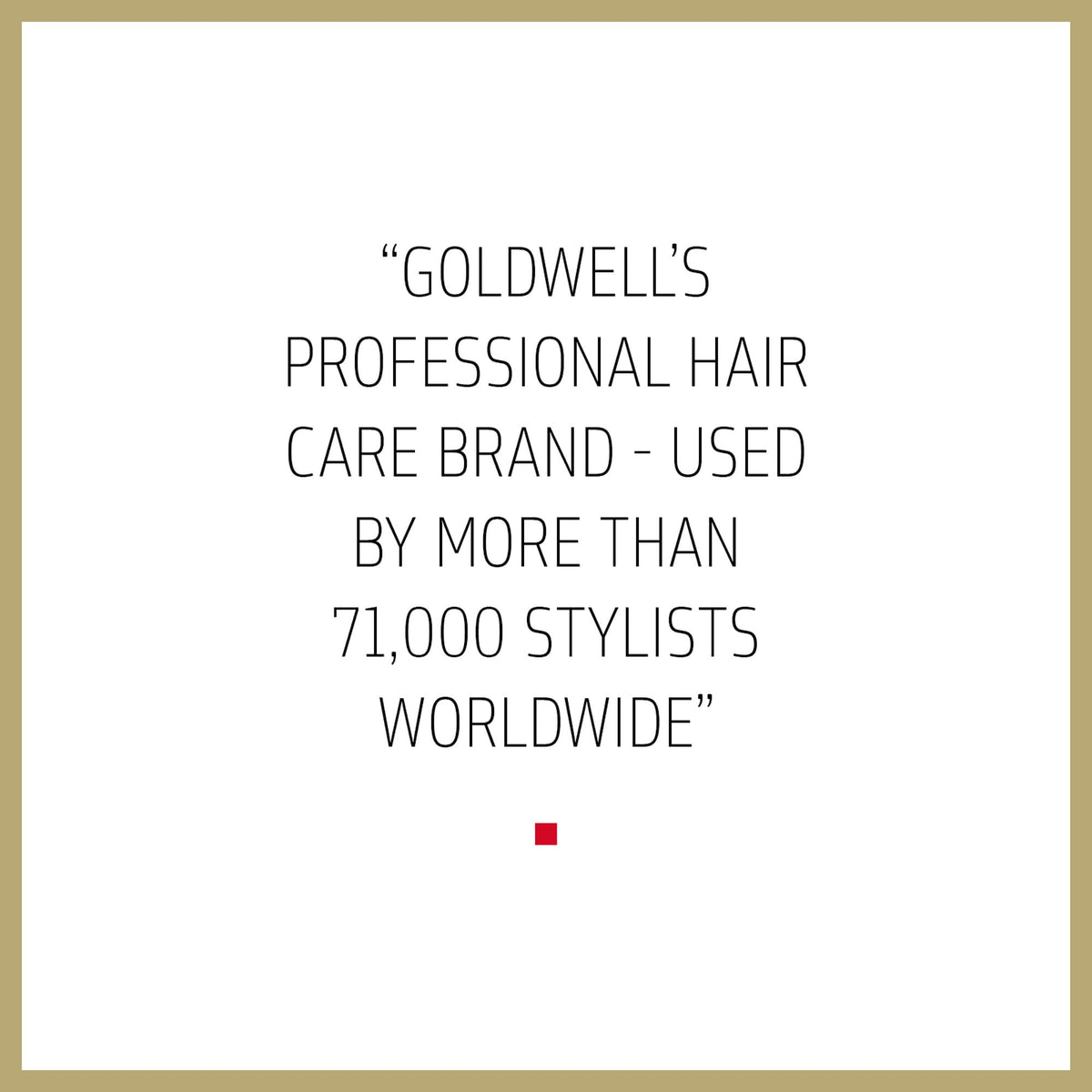 Goldwell bottle held in hand to show scale and travel-friendly 150ml size