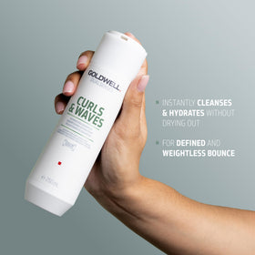 Goldwell shampoo foam texture close-up demonstrating gentle lathering benefit