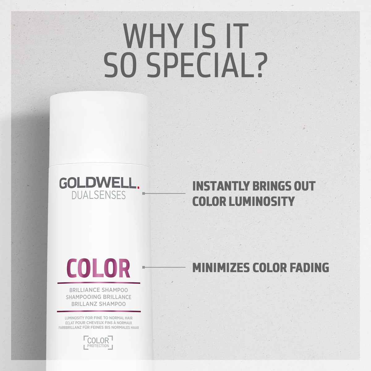 Goldwell creamy foam in hand illustrating gentle lather and mild cleansing effect