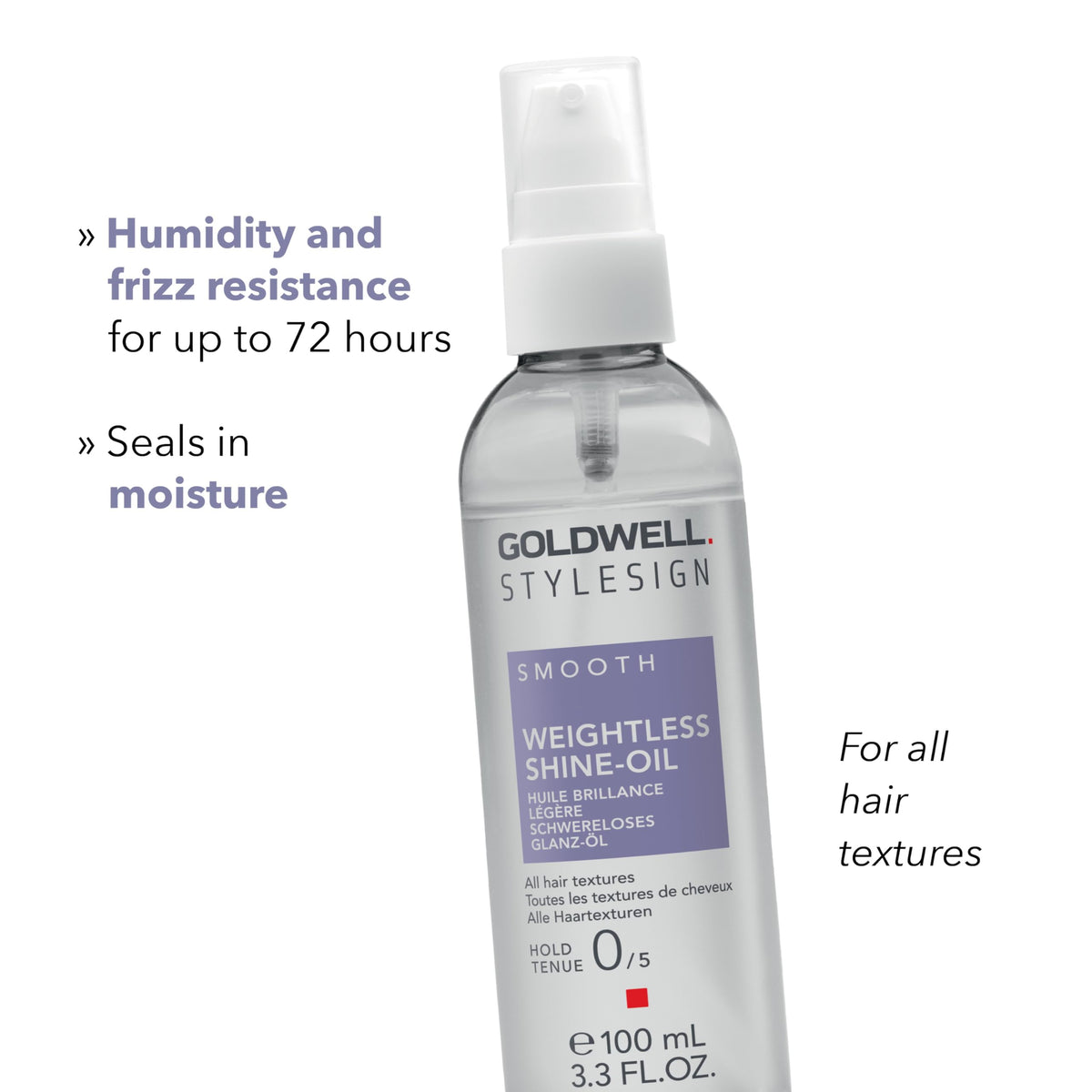 Applying Goldwell oil to towel-dried hair to smooth and reduce frizz
