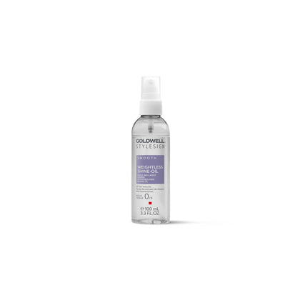 Goldwell bottle front view showing sleek packaging and shine benefits