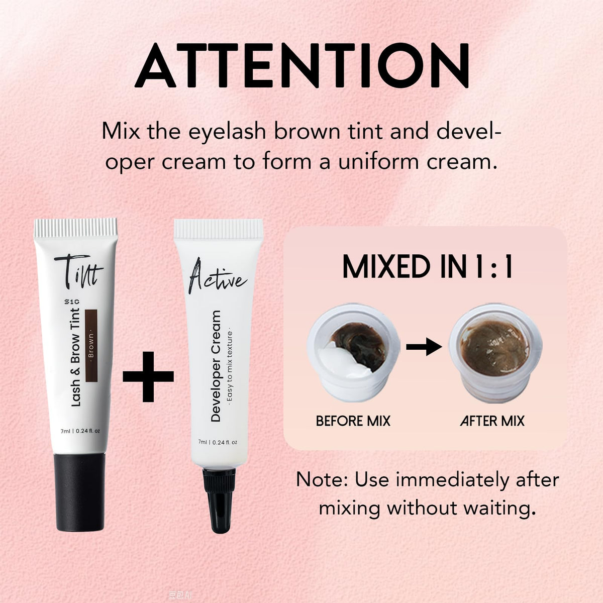 GOLLEE brows after tint showing before and after natural dense definition benefit