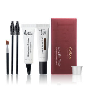 GOLLEE front packaging showing complete brown lash and brow kit benefit: easy salon results