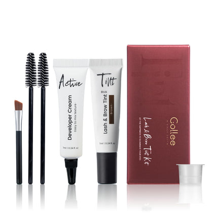 GOLLEE front packaging showing complete brown lash and brow kit benefit: easy salon results
