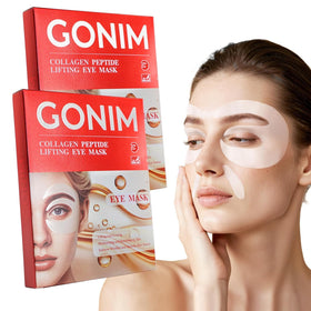 GONIM front packaging showing box and included patch pairs for clear storage