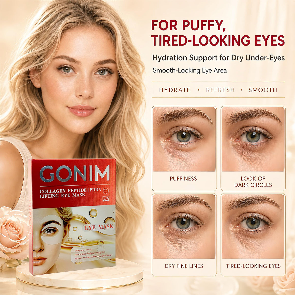 GONIM smile line pads detailed view highlighting targeted mouth-area care