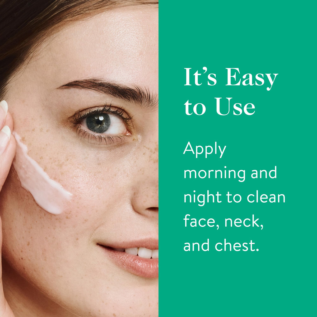 good.clean.goop applying moisturizer to face and neck for hydration