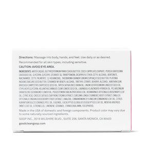 good.clean.goop moisturizing feet and elbows showing softened skin and texture improvement benefit