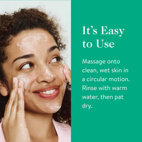 good.clean.goop cream swirled on hand showing spreadability and mild exfoliation benefit
