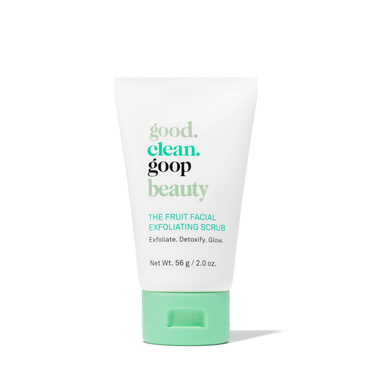 good.clean.goop front tube showing product branding and travel-ready size benefit