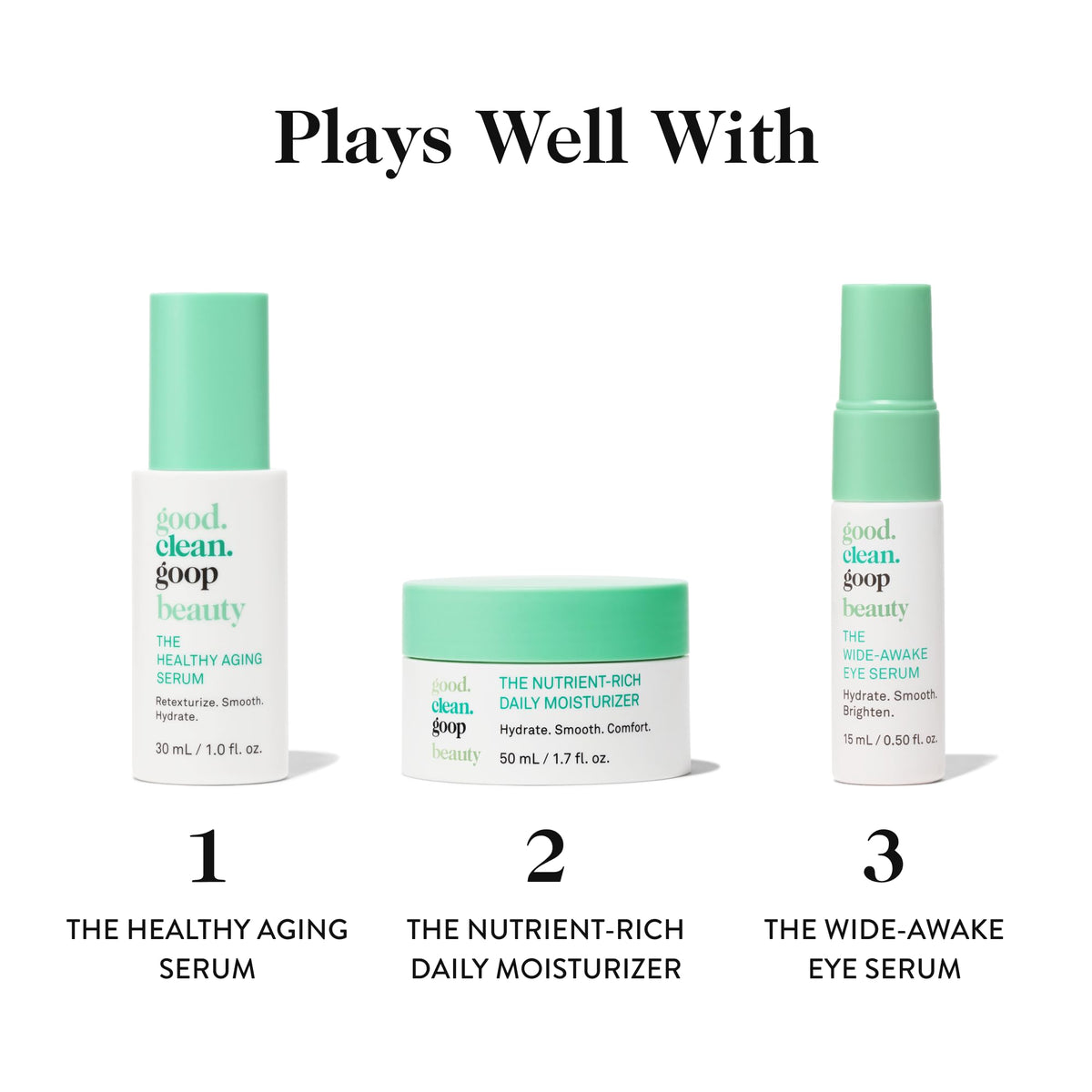 good.clean.goop ingredient label showing glycolic acid and natural exfoliants transparency benefit