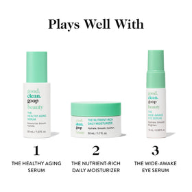 good.clean.goop ingredient label showing glycolic acid and natural exfoliants transparency benefit