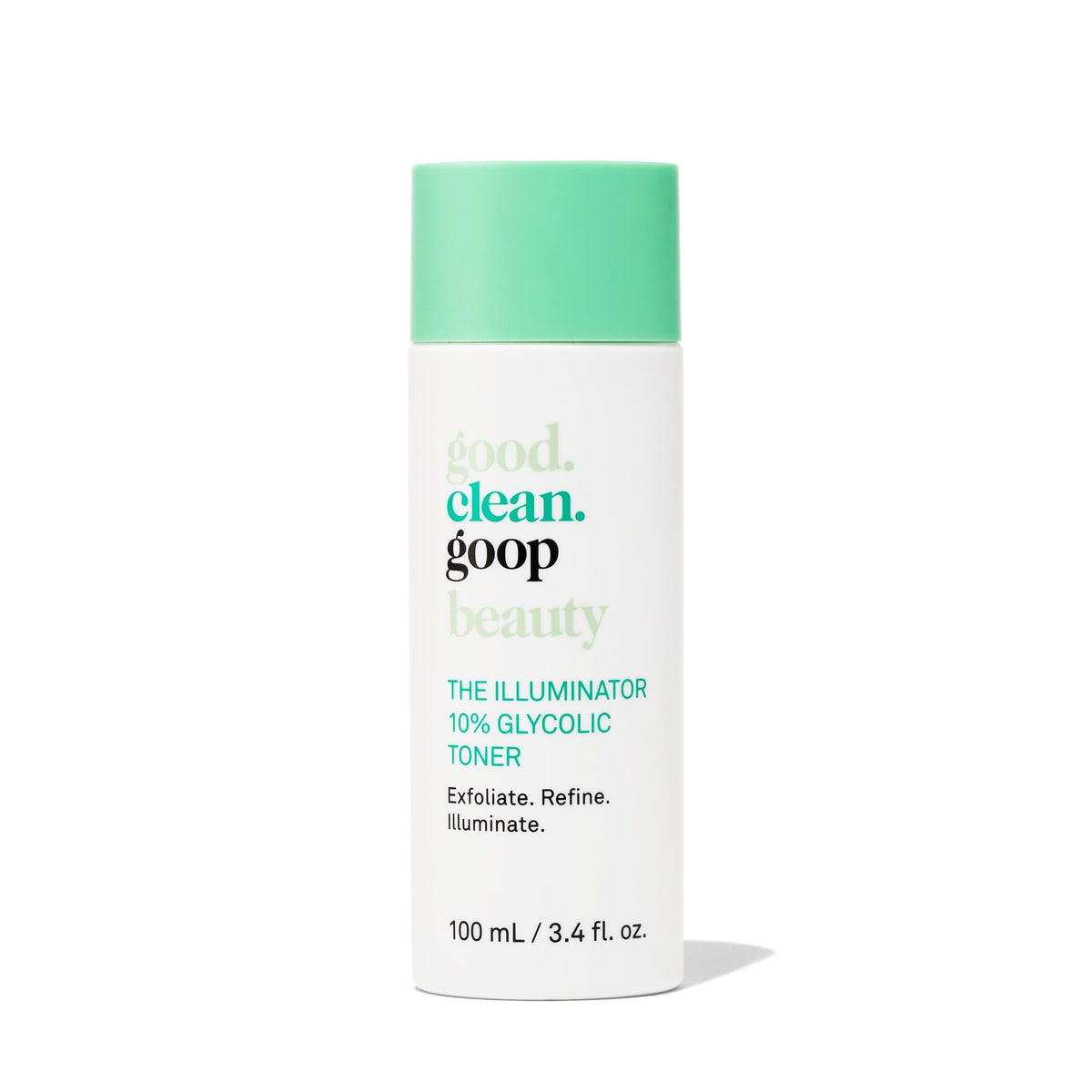 good.clean.goop front bottle showing product and benefit clarifying skin