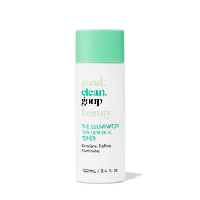 good.clean.goop front bottle showing product and benefit clarifying skin