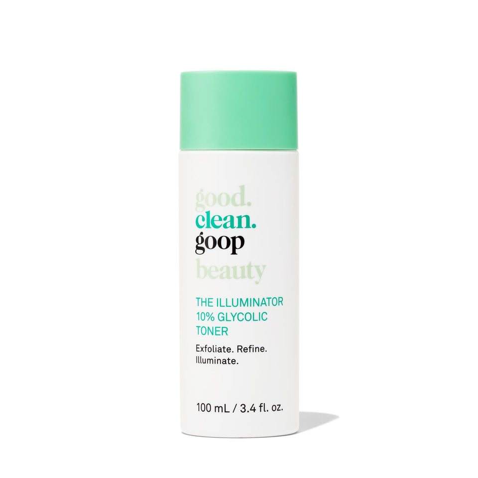 good.clean.goop front bottle showing product and benefit clarifying skin