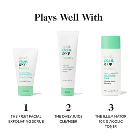 good.clean.goop before and after skin texture improvement visual