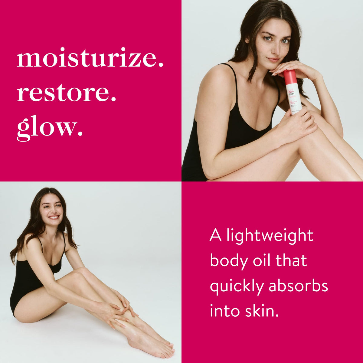 good.clean.goop dropper pump dispensing an oily serum for easy dosing