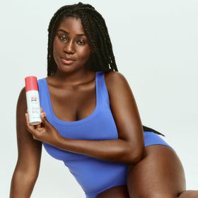 good.clean.goop lightweight oil texture on skin demonstrating absorbency
