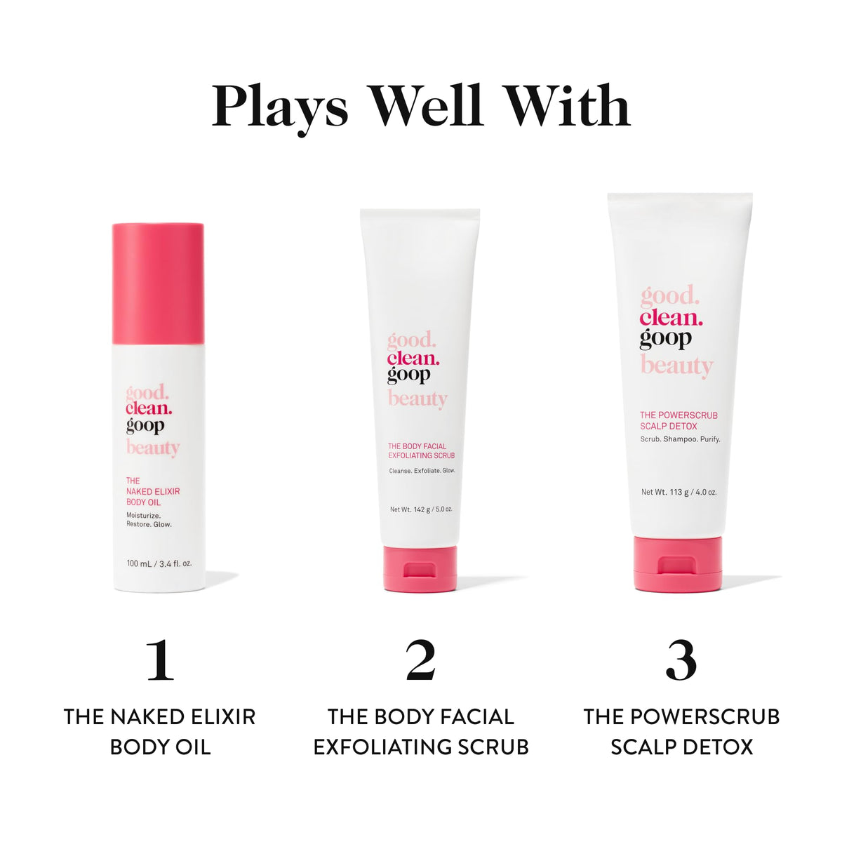 good.clean.goop tub on bathroom shelf staged lifestyle suggesting daily routine benefit