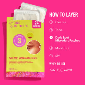 Good Molecules patch applied to cheek demonstrating focused spot treatment