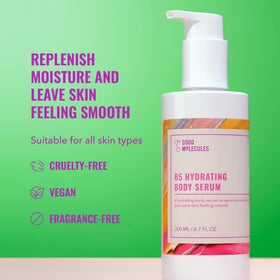 Good Molecules pump dispensing serum demonstrating quick, controlled product release and convenience