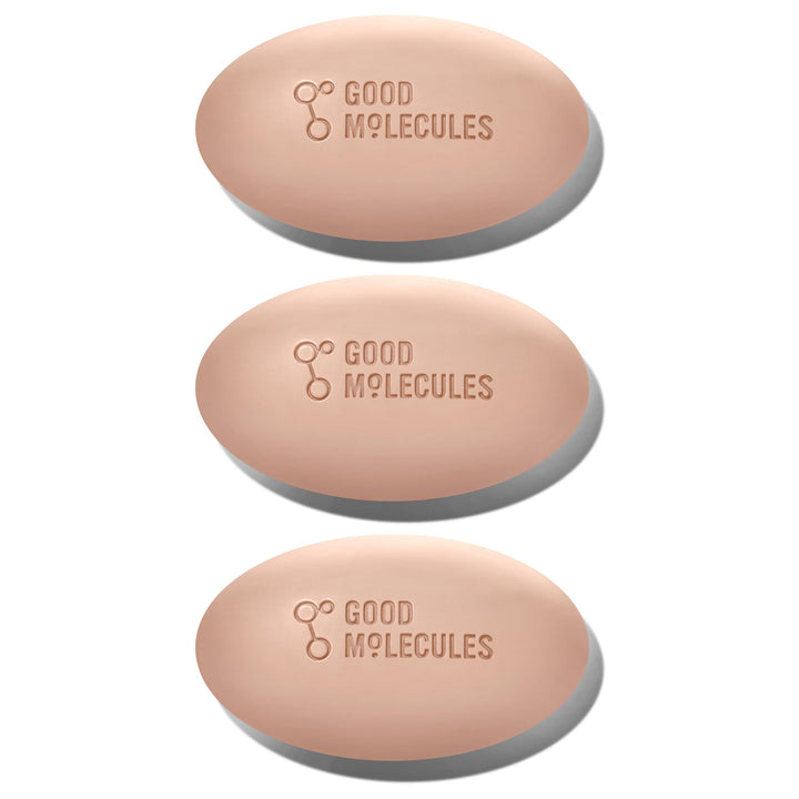 Good Molecules front packaging showing triple bar pack and clean design benefit clear routine