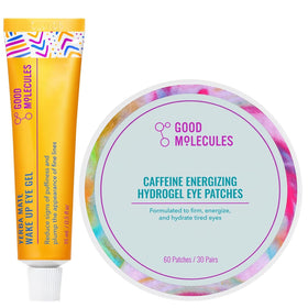 Good Molecules front packaging showing both eye gel and patch jar for quick routine