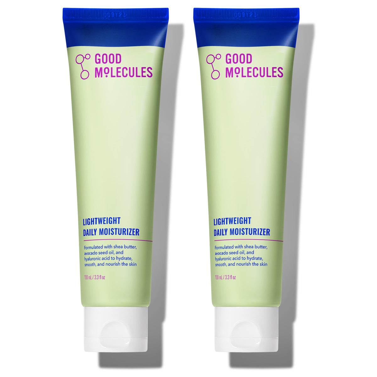 Good Molecules front pack showing twin 100 ml tubes and product benefits