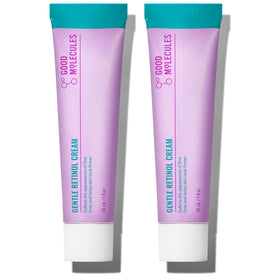 Good Molecules front packaging showing both retinol cream tubes and benefits of continuity