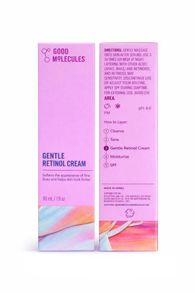 Good Molecules retinol cream staged on bedside table demonstrating evening routine ease