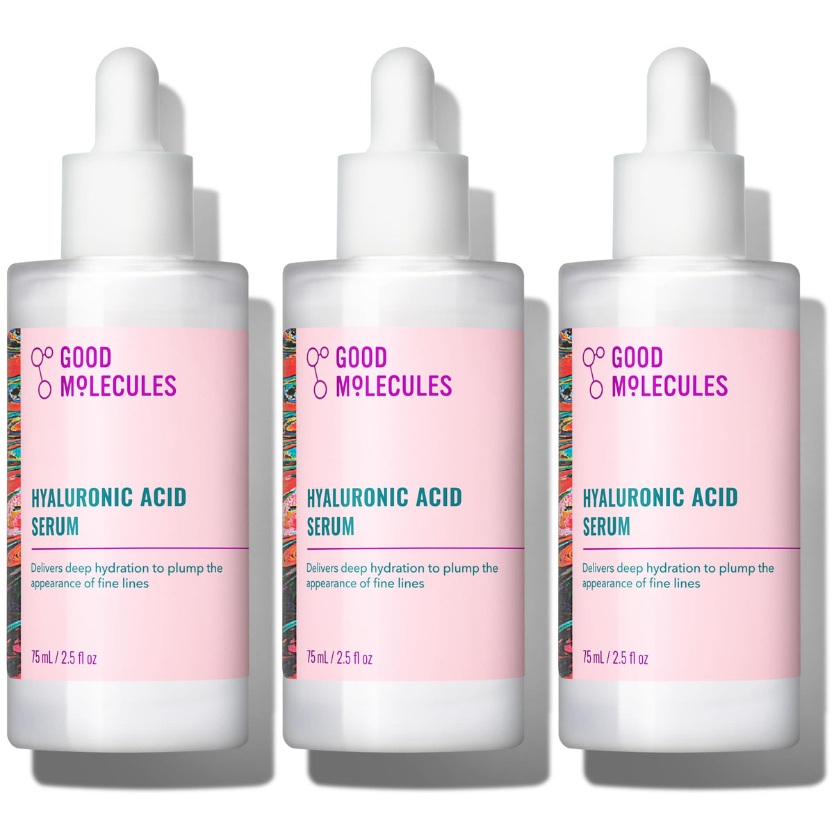 Good Molecules front packaging showing bottle and label benefit hydration