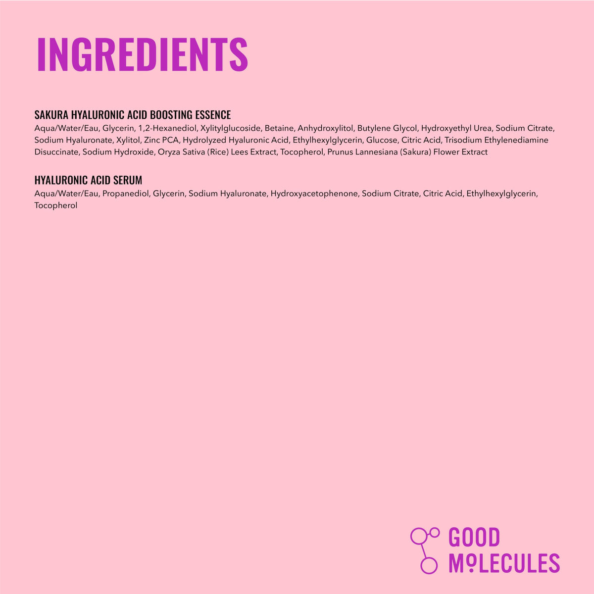 Good Molecules duo on bathroom counter in routine highlighting layered hydration