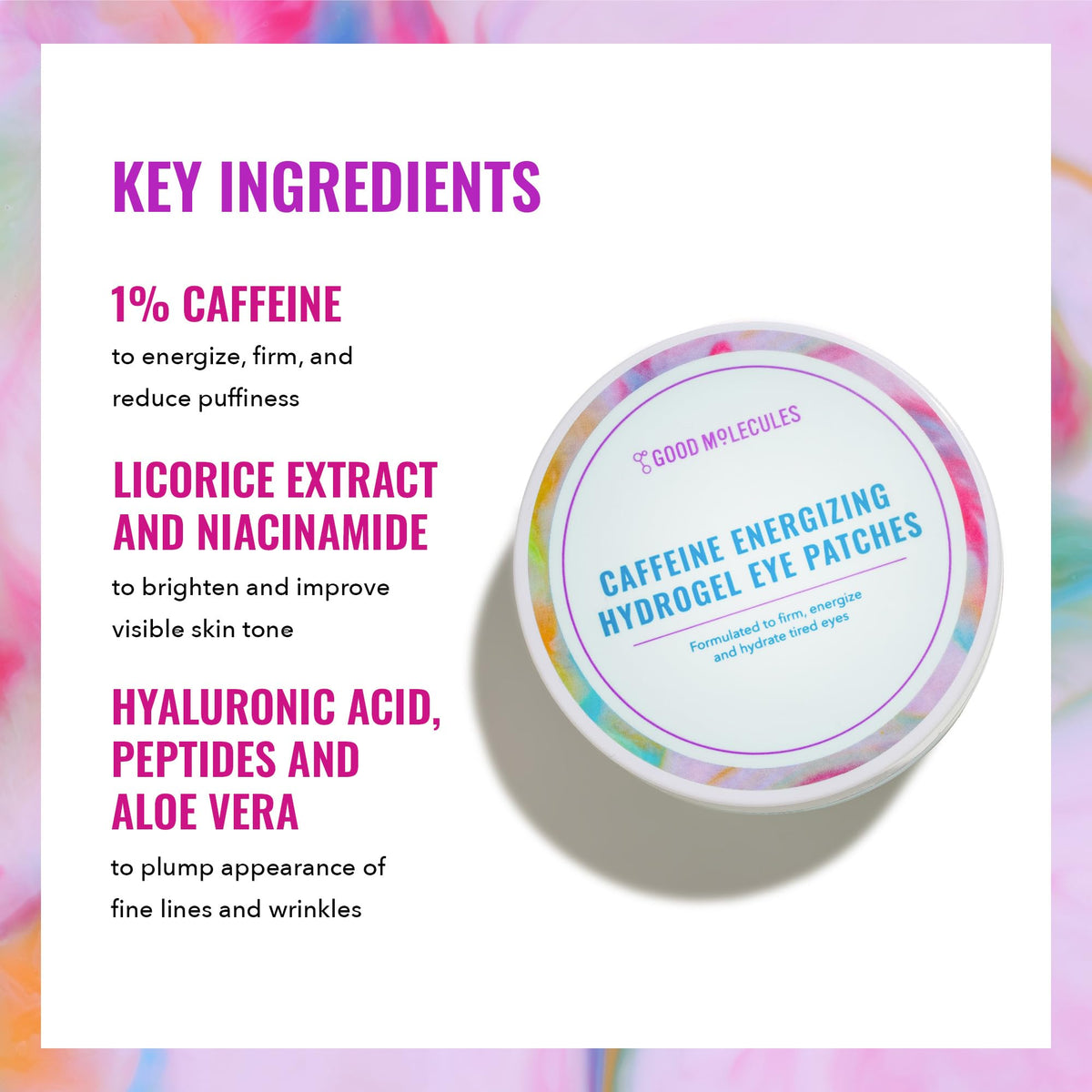Good Molecules patches in hand for size and easy application