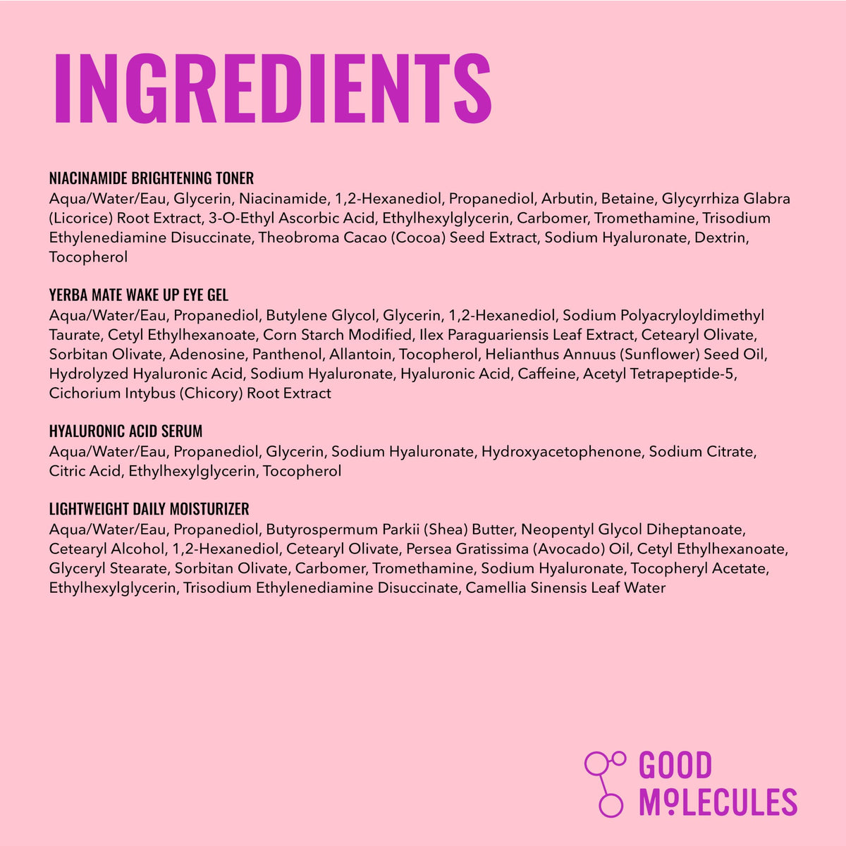 Good Molecules silicone-free priming moisturizer swatched in palm for smooth base