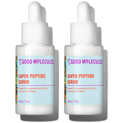 Good Molecules front packaging showing two 30ml bottles and clear benefits