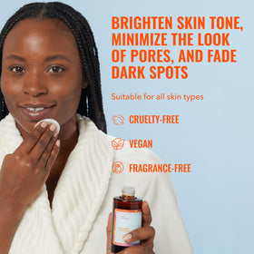 Good Molecules back label close-up with ingredients and directions for simple use benefit