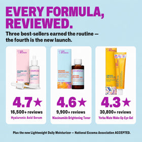 Good Molecules yerba mate eye gel applied under eye to reduce puffiness