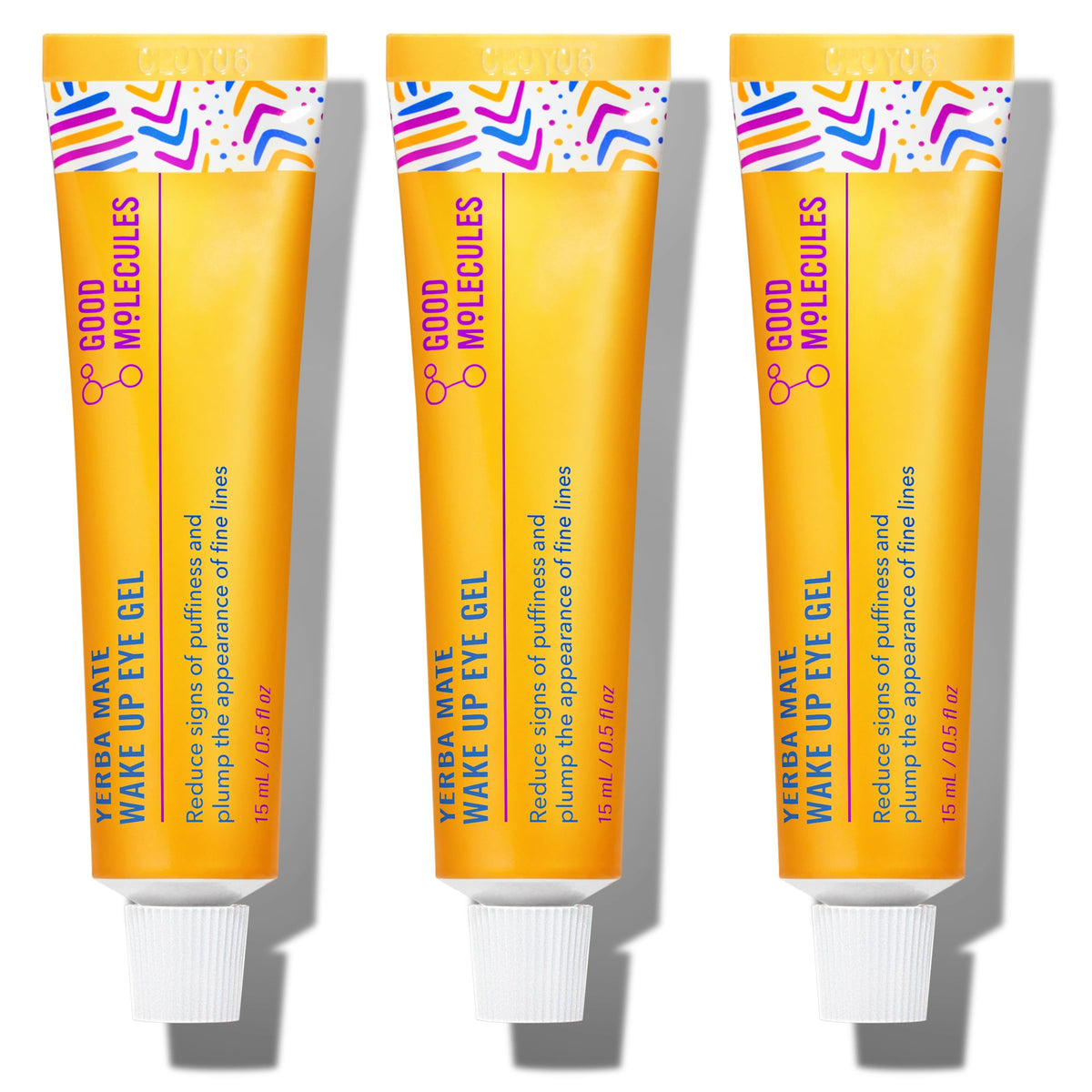Good Molecules front packaging showing trio of 15ml tubes and clear labeling for convenience