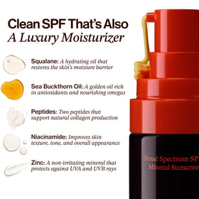 Good Weather Skin sunscreen rubbed on hand showing quick absorption benefit